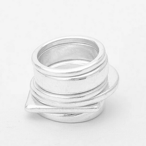 6PC Geometric Ring Set - Picture 2 of 6